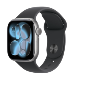 Apple Watch Series 11 GPS + Cellular 42mm Space Grey Aluminium Case with Black Sport Band - M/L