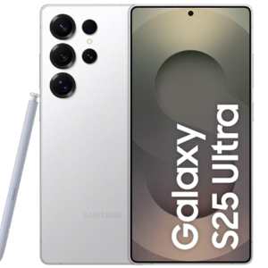 Samsung Galaxy S25 Ultra 5G AI Smartphone (Titanium Whitesilver, 12GB RAM, 256GB Storage), 200MP Camera, S Pen Included, Long Battery Life